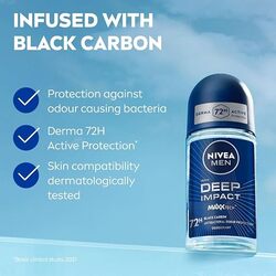 Nivea Men Deep Impact Antibacterial 72h Deodorant 50ml